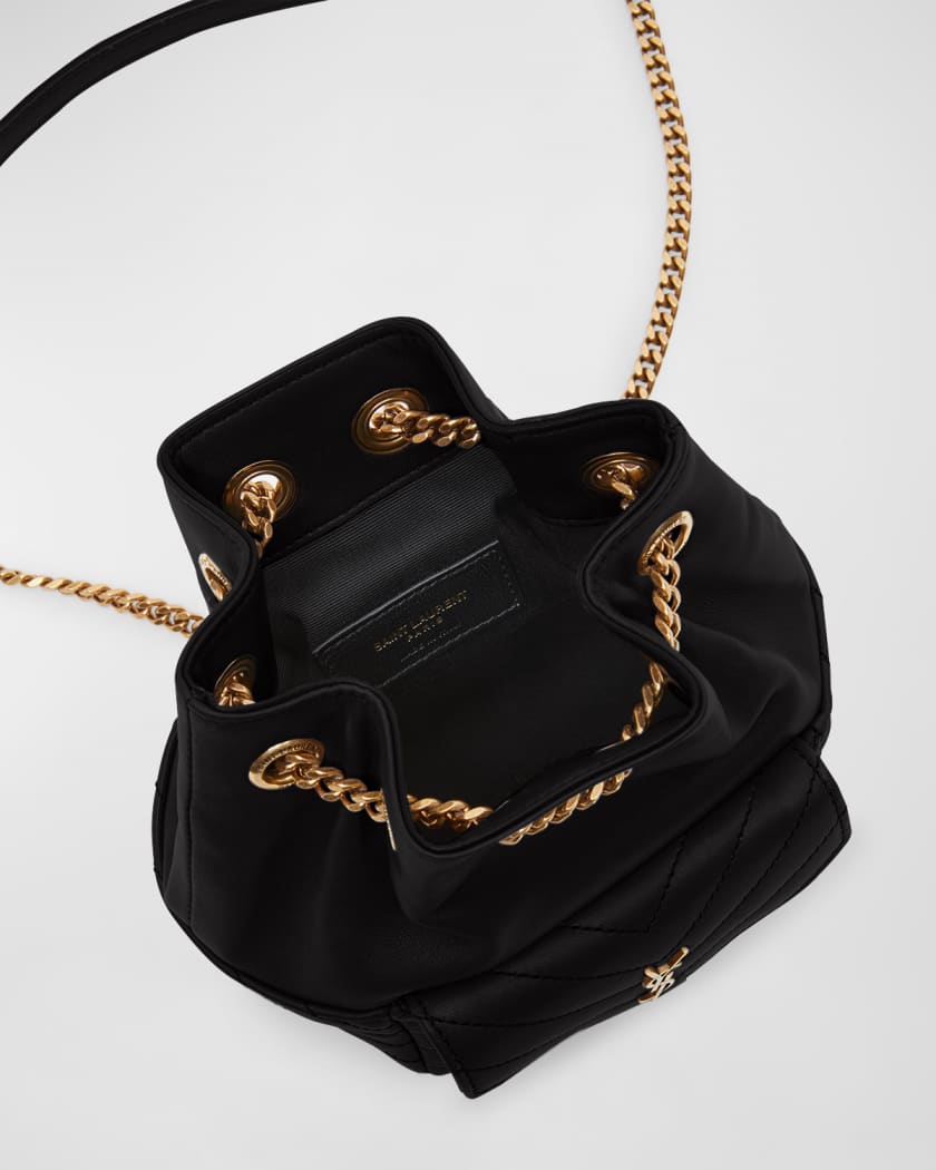 Joe Mini YSL Bucket Bag with Adjustable Strap in Smooth Leather