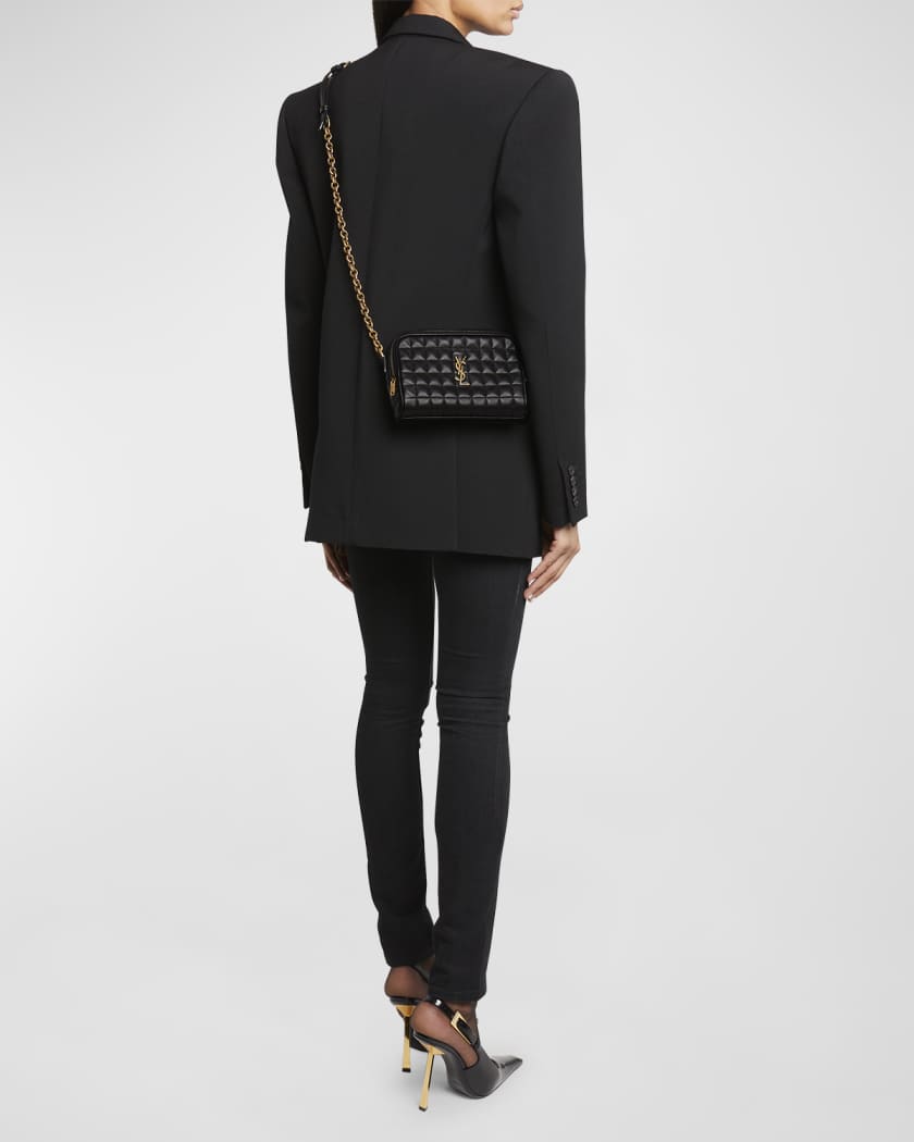 Cassandre Mini YSL Camera Bag in Quilted Smooth Leather