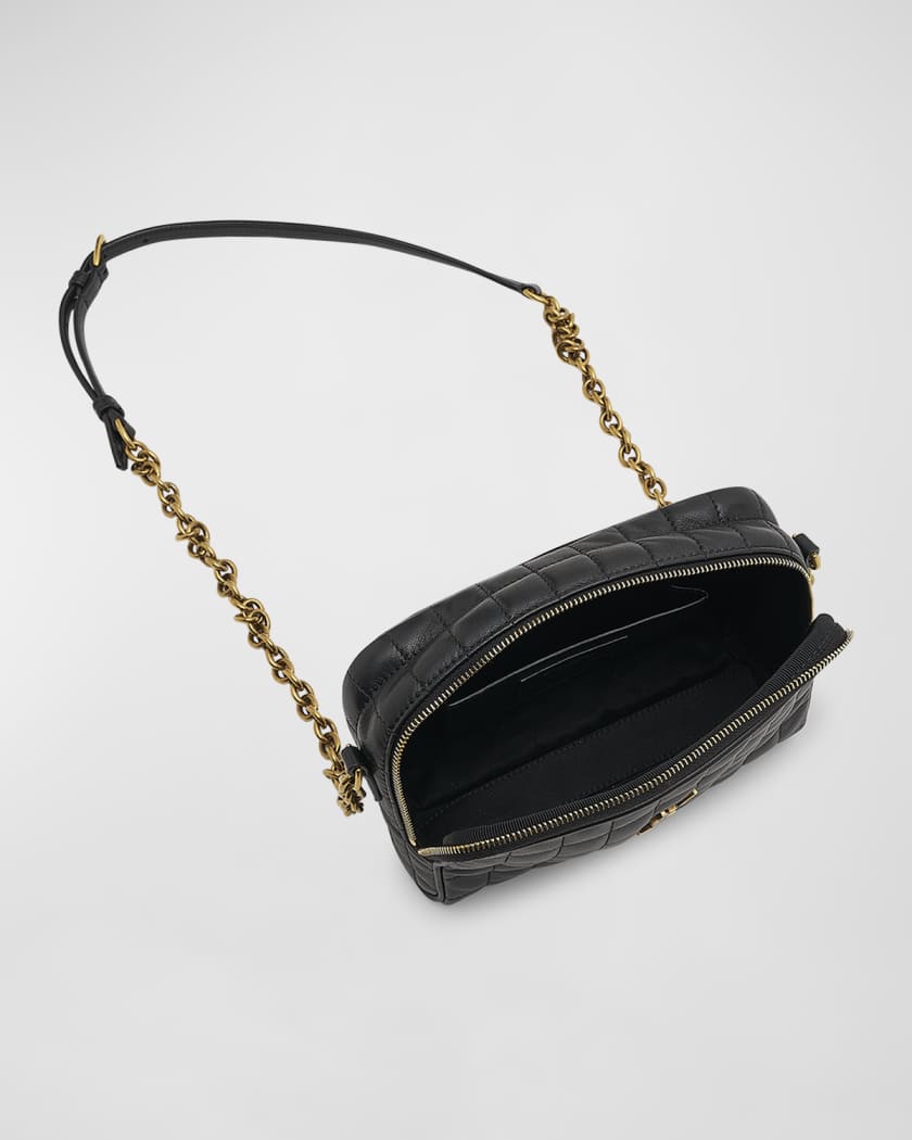Cassandre Mini YSL Camera Bag in Quilted Smooth Leather