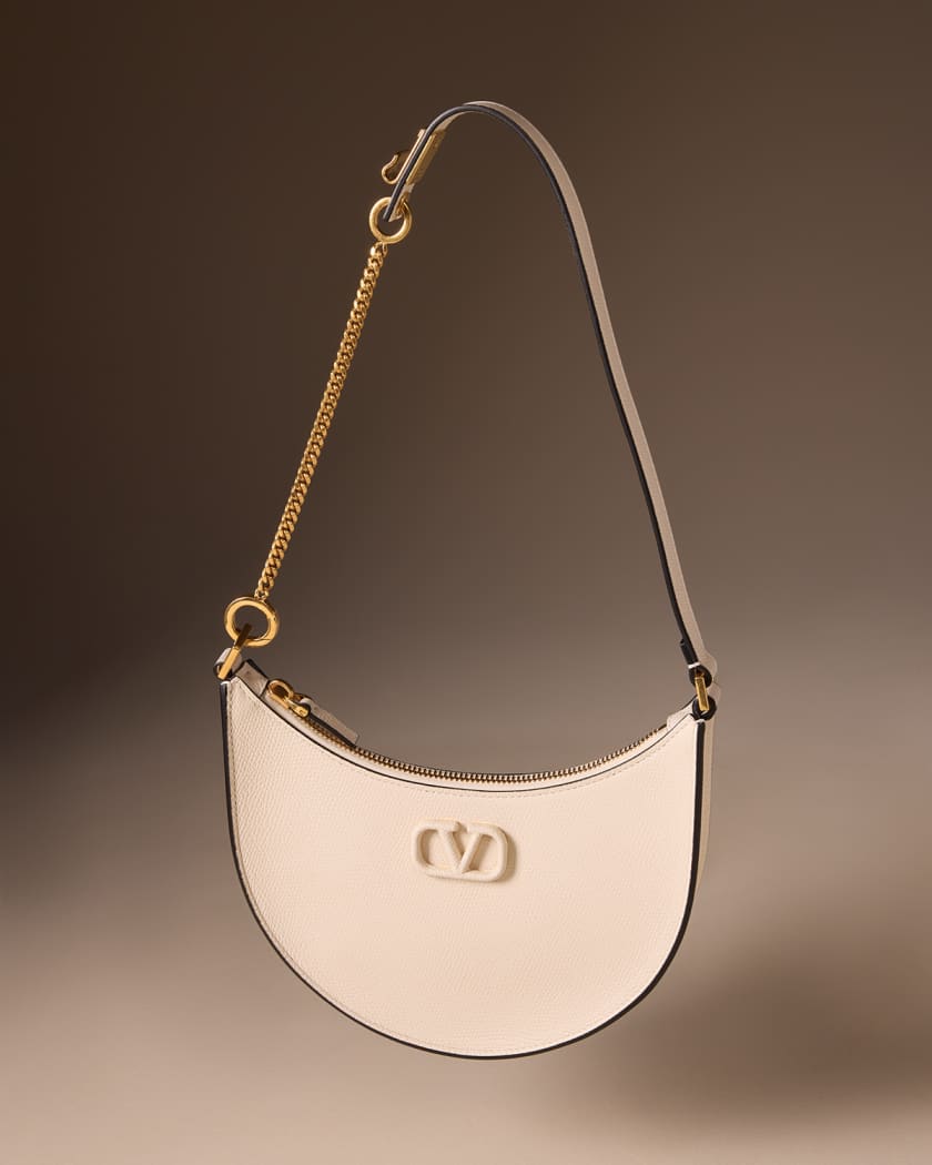 Valentino Garavani VLOGO Mini Leather Hobo Shoulder Bag