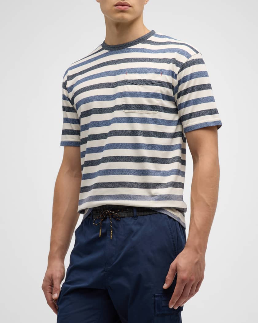 Scotch & Soda Men's Yarn-Dyed Striped T-Shirt | Neiman Marcus