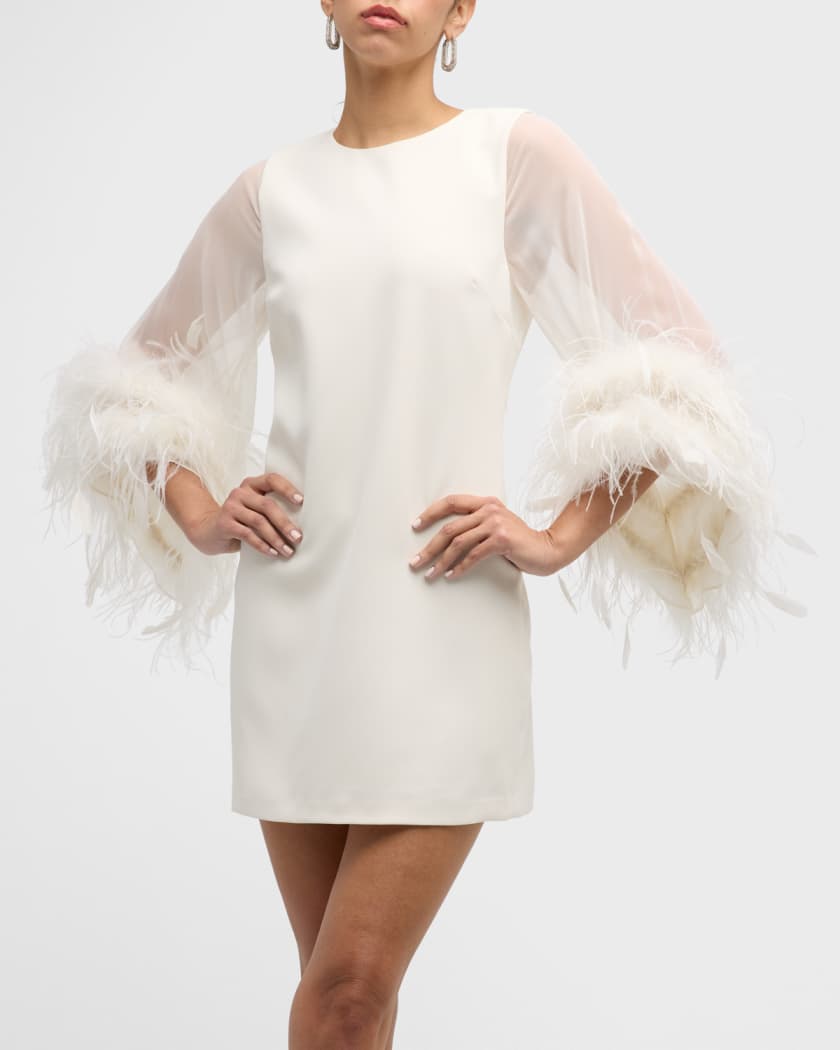 Alice and olivia feather dress online