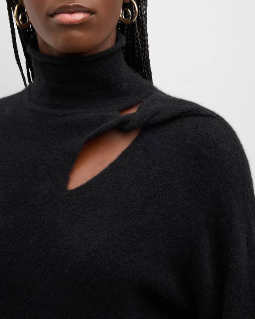 A.L.C. Jensen Twist Cut-Out Turtleneck Sweater | Neiman Marcus