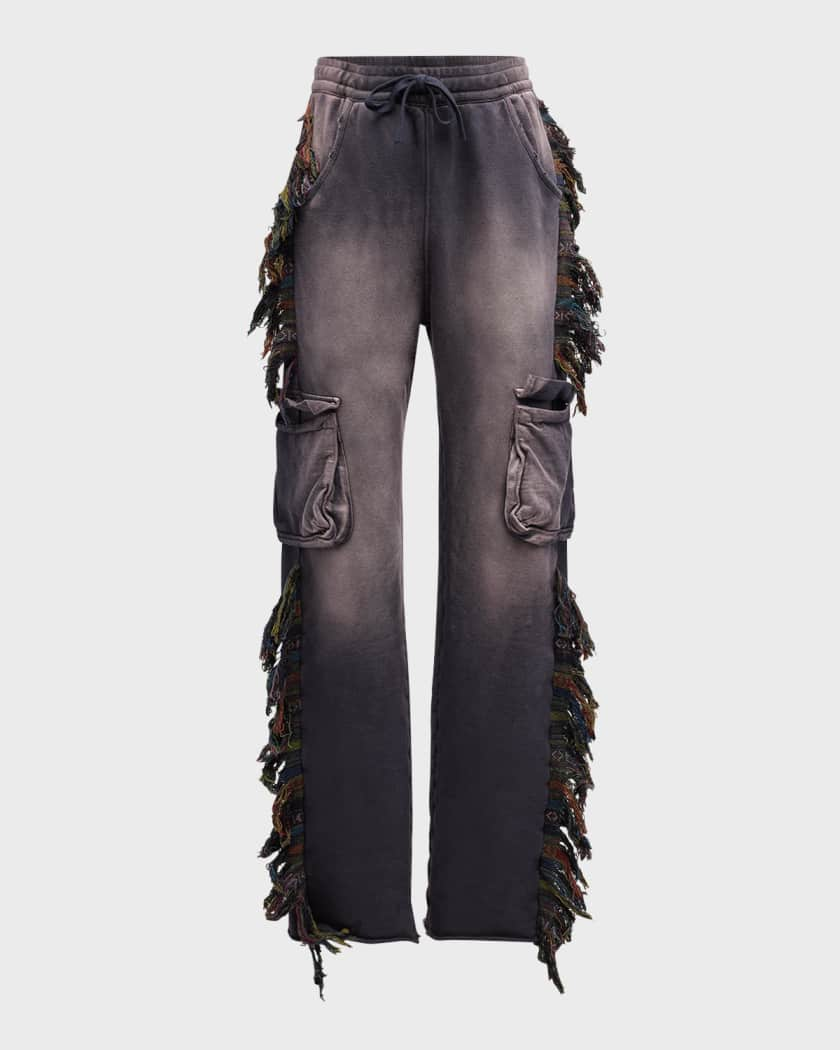 Alchemist fringed-trim track pants - Grey