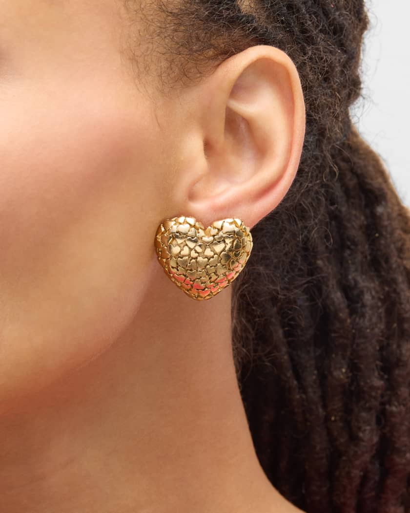 Oscar de la sales renta heart earrings