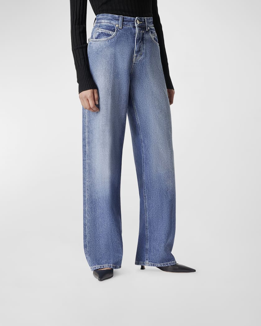 Catrina Leather Kitten-Heel Slingback Pumps