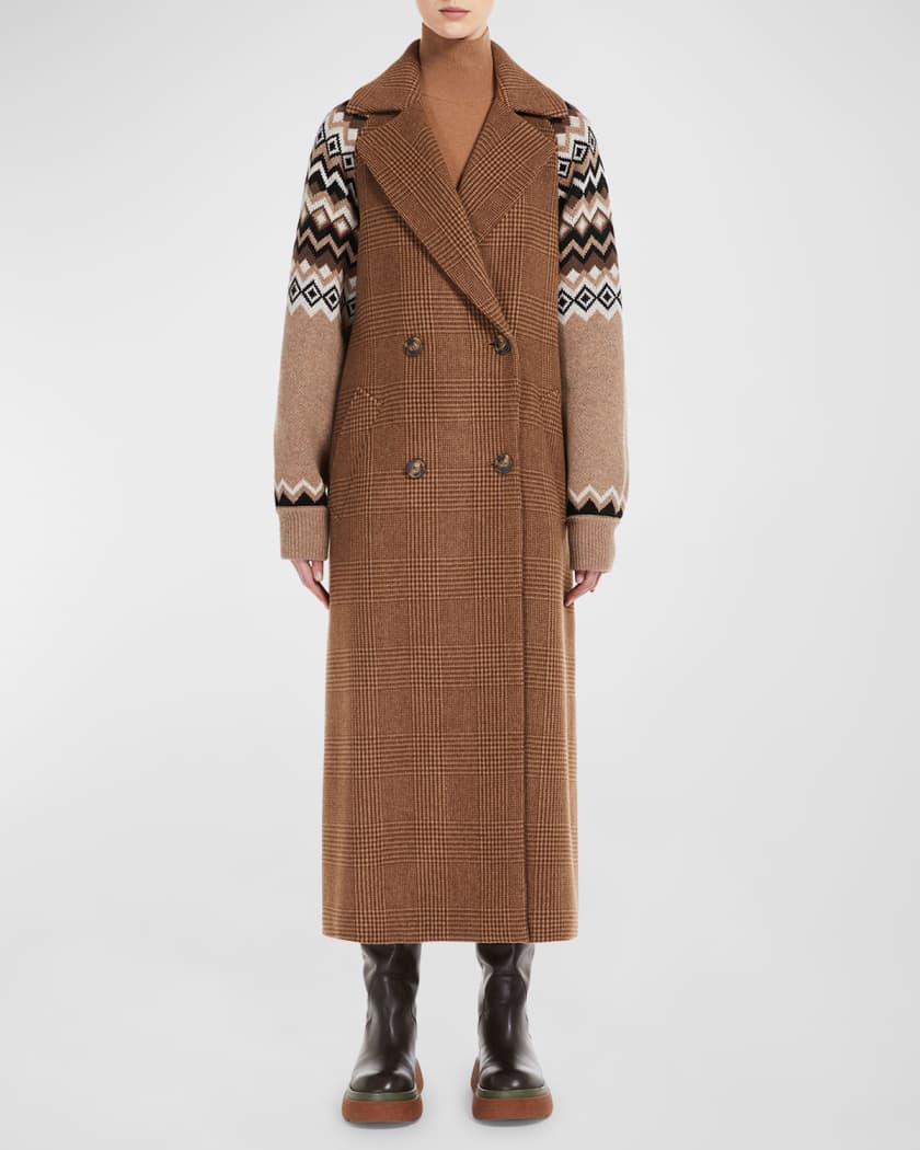 Shop Tory Burch Double-Face Wool Hooded Wrap Coat