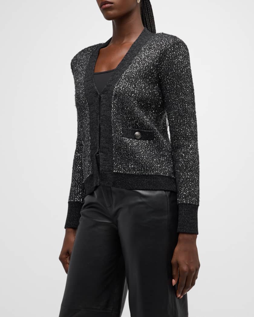 Glitter cardigan sweater sale