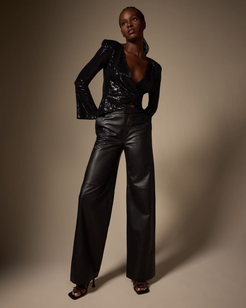 Leather pants 2025 straight leg