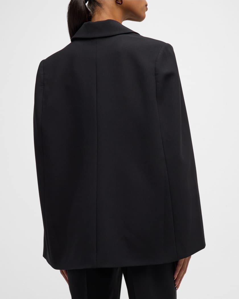 L'Agence Christina Satin Lapel Cape | Neiman Marcus