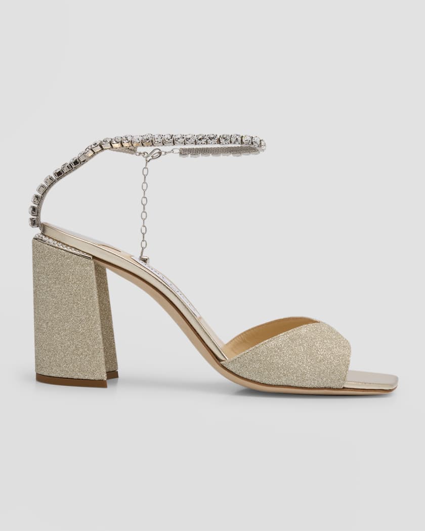 Glitter ankle 2025 strap sandals