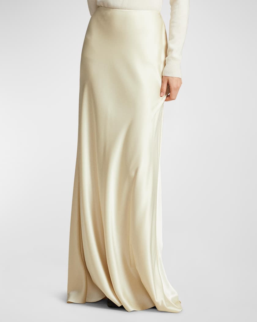 Satin maxi online mermaid skirt