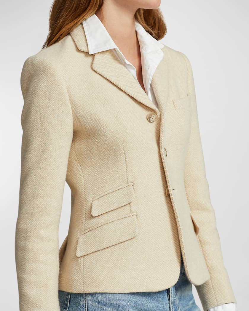 Ralph lauren women's herringbone blazer outlet