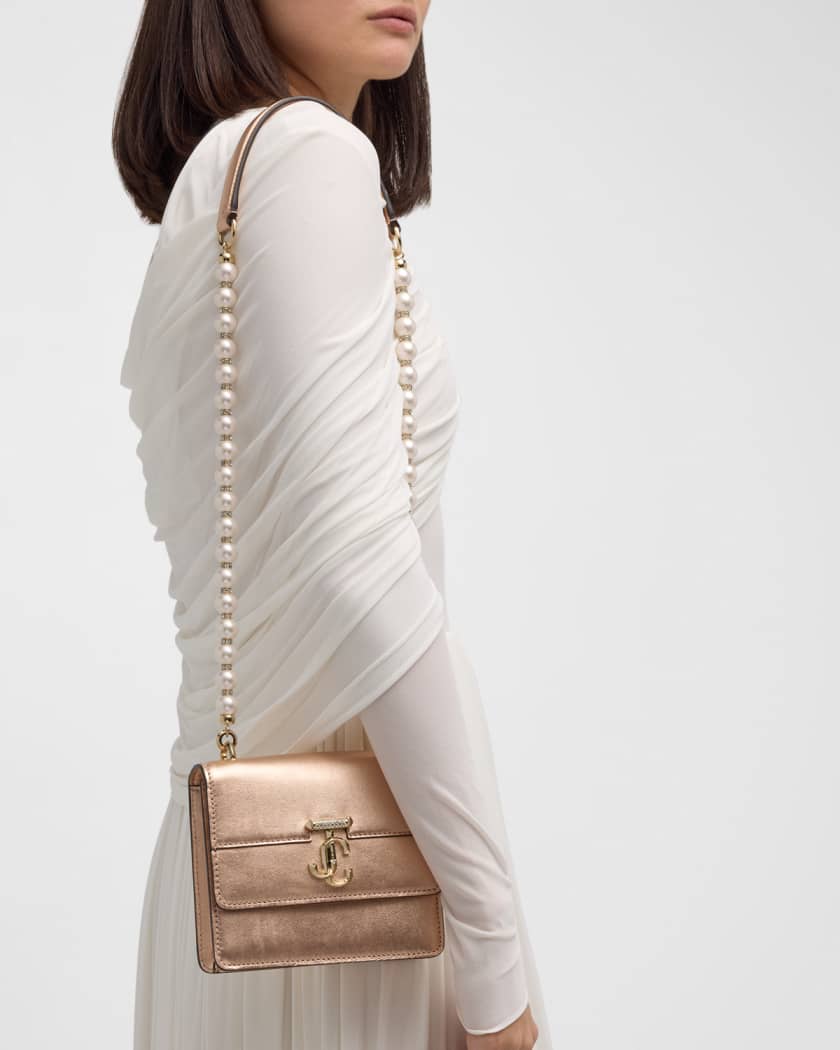 Jimmy Choo Avenue Quad XS Metallic Pearly Shoulder Bag | Neiman Marcus