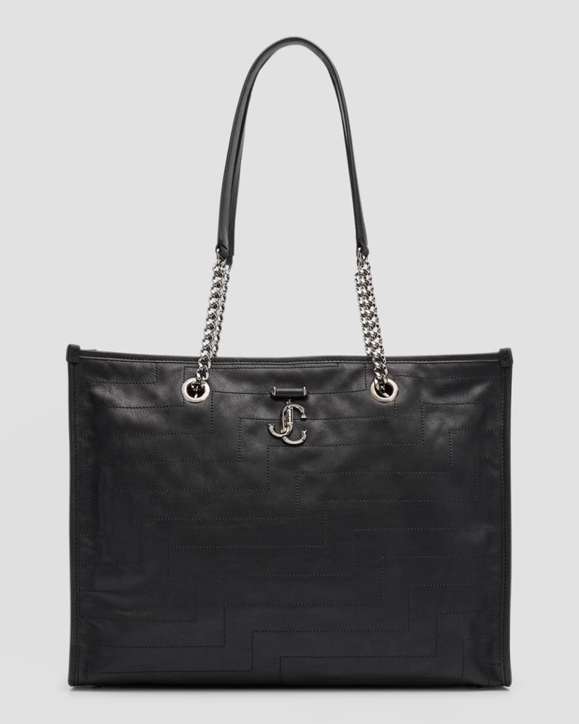 Pre-Owned Chanel CC Embossed Tote Bag Caviar Pik 