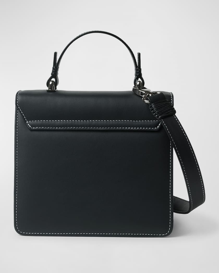 Pandora Stitched Leather Top-Handle Bag