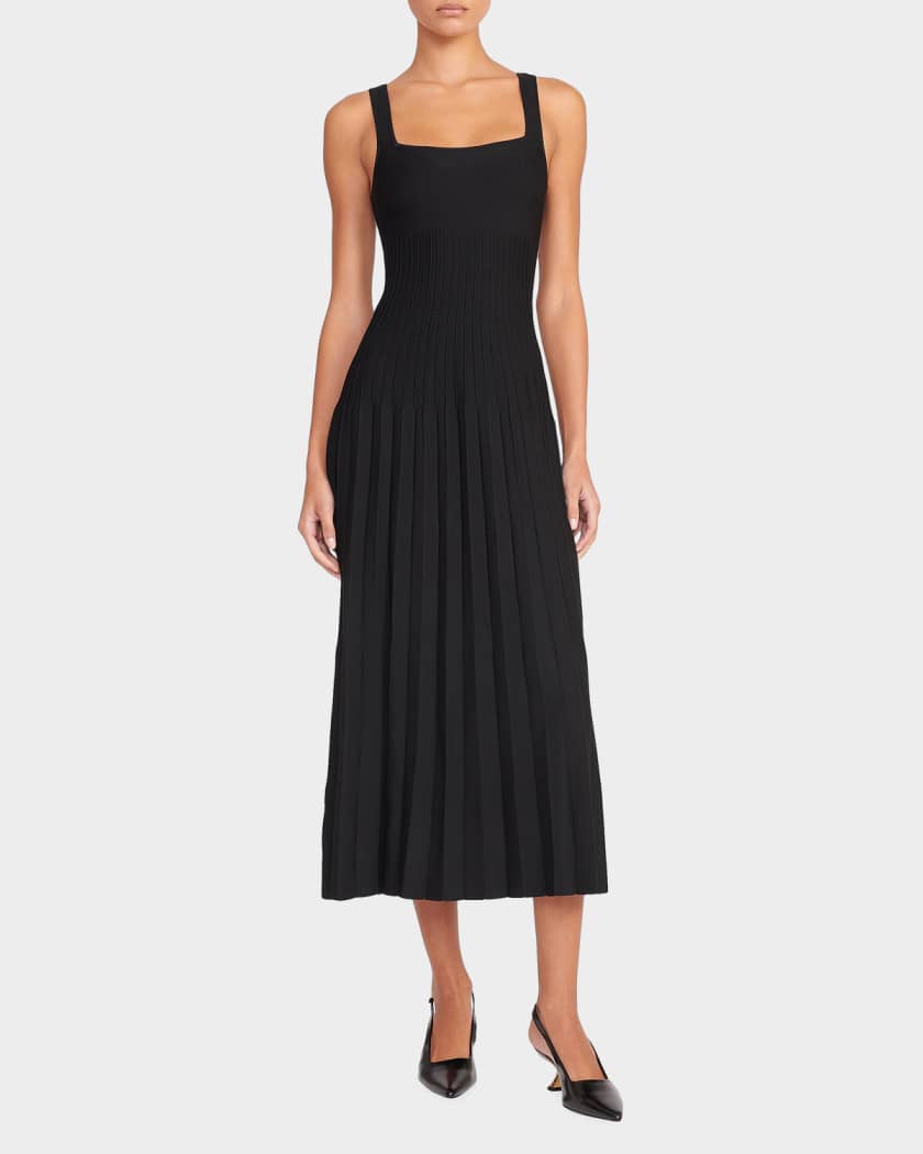 open lace back dress BCBGMAXAZRIA Cynthia Sequinned Detail Sunburst Pleated Gown – Runway Catalog main image 0