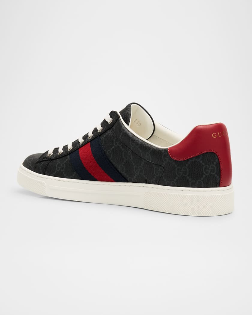 Men's Gucci Ace Low-Top Sneakers with Web