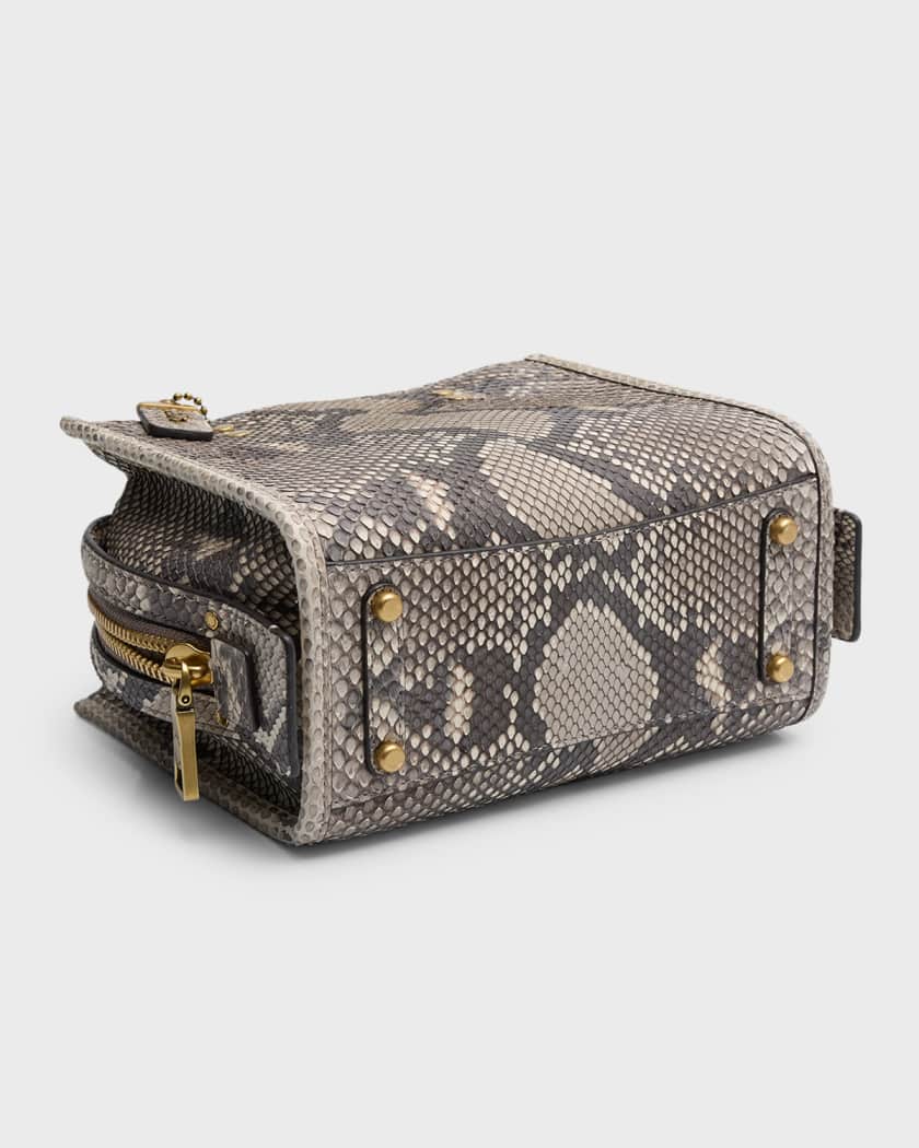 Coach Rogue 20 Python Top-Handle Bag