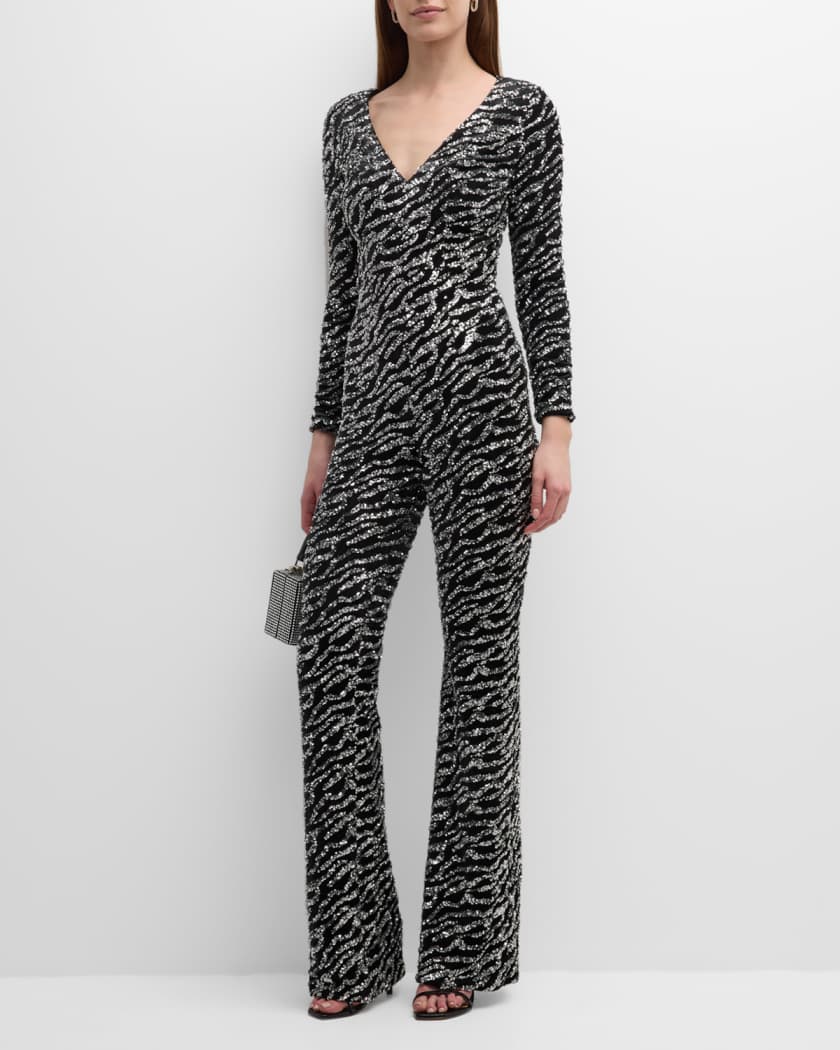 Dress the Population Black Label Carson Straight Leg Sequin
