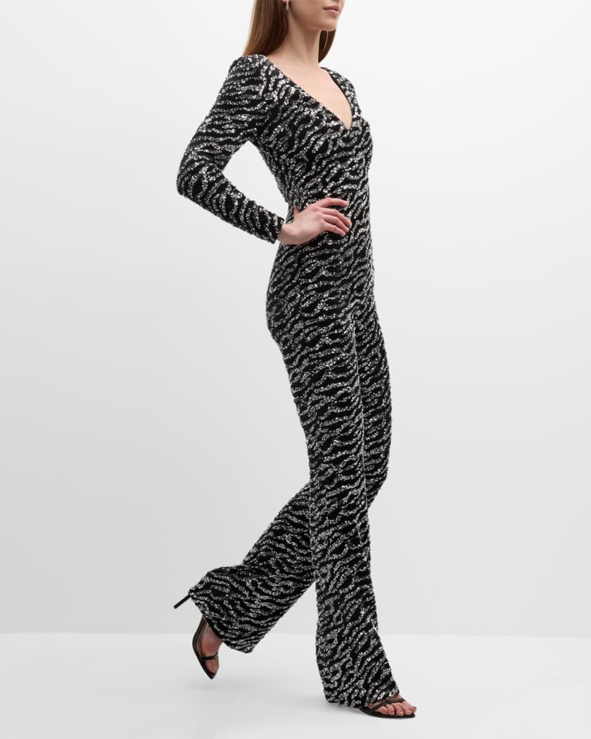 Neiman marcus clearance sequin jumpsuit
