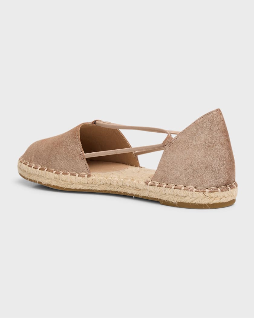 Lee Metallic Suede Ballerina Espadrilles