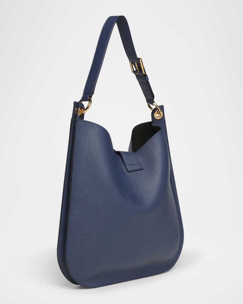 Tara Large Hobo Crossbody in Grained Leather