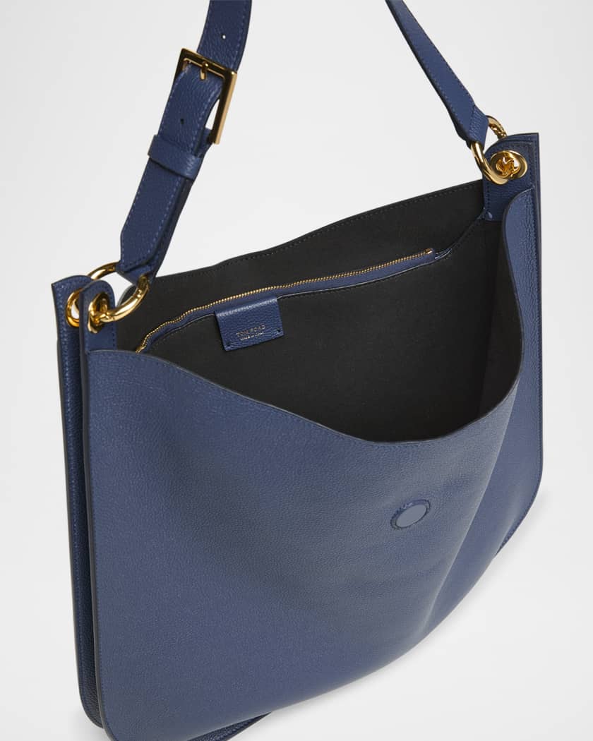 Tara Large Hobo Crossbody in Grained Leather