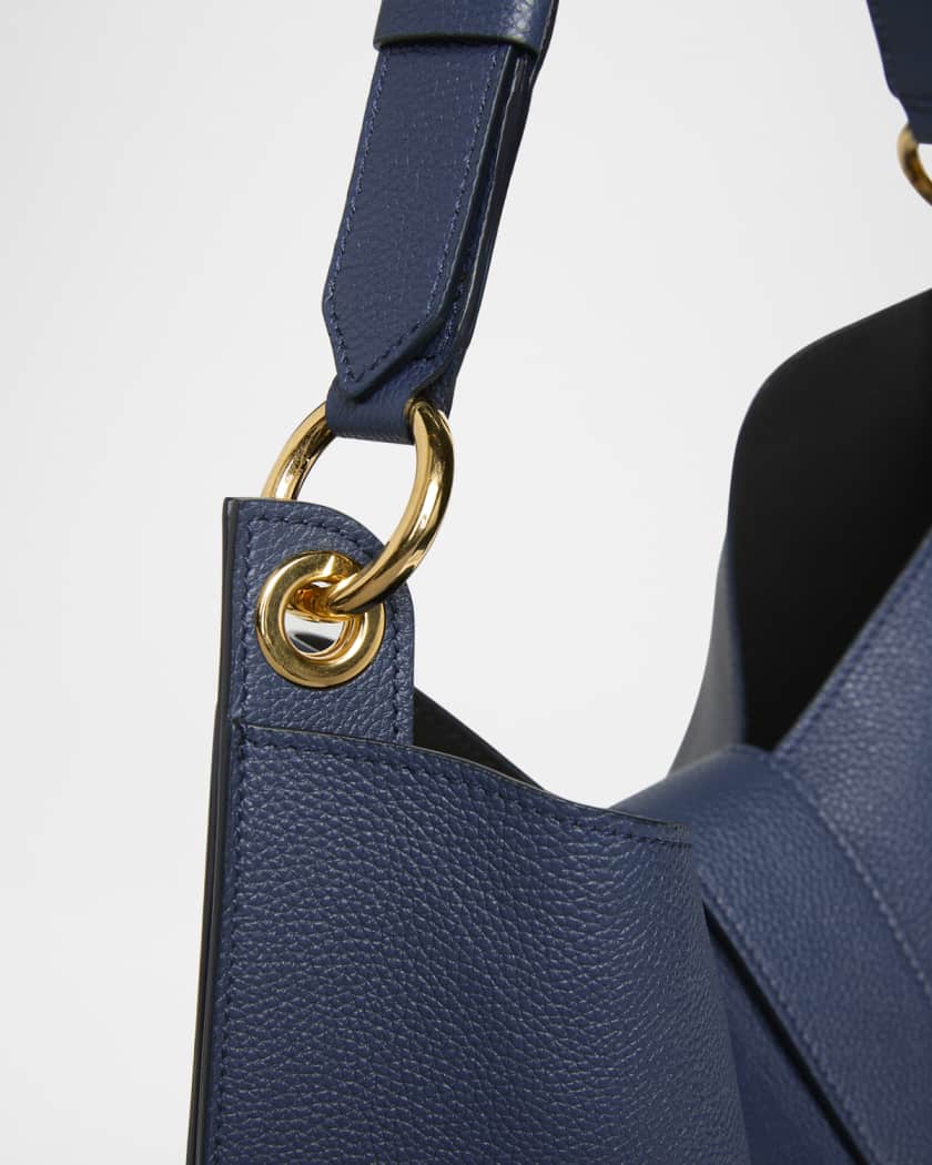 Tara Large Hobo Crossbody in Grained Leather