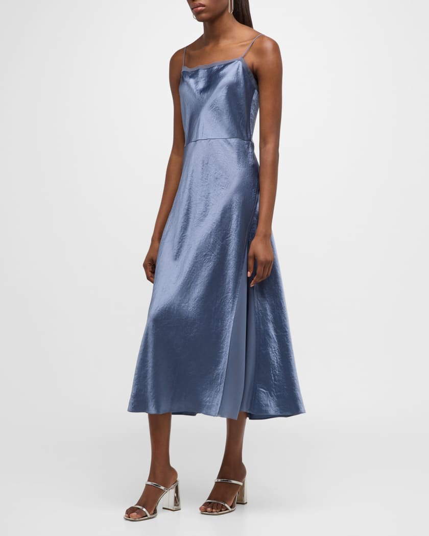Vince blue top silk dress