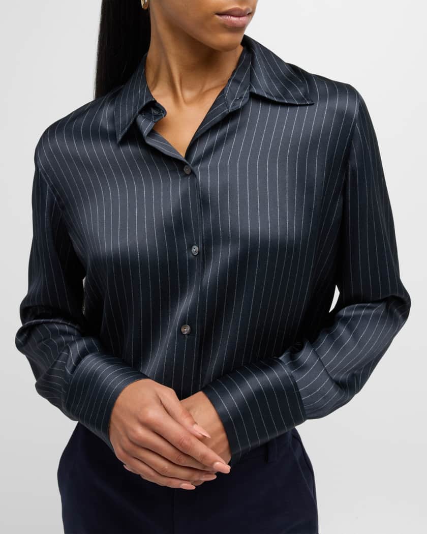 Black pinstripe cheap shirt