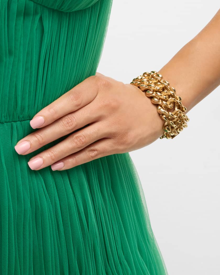 Bottega Veneta® Women's Loop Bracelet in Yellow Gold. Shop online now.