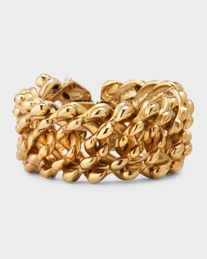 Bottega Veneta® Women's Loop Bracelet in Yellow Gold. Shop online now.