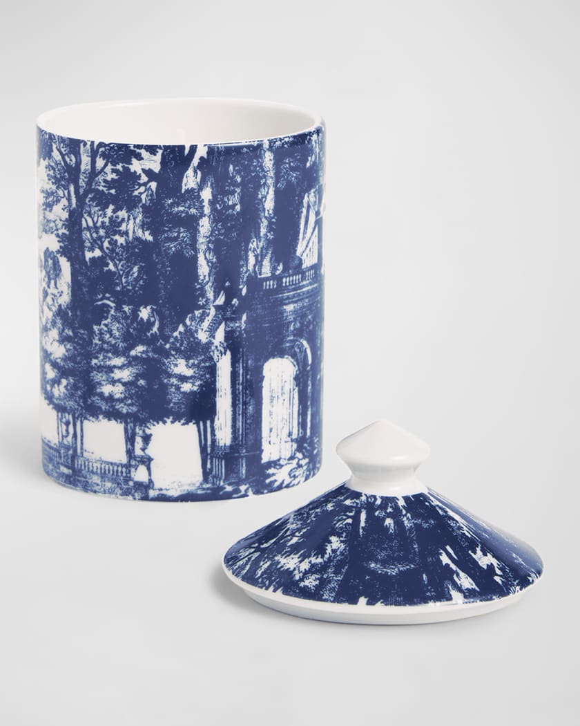Scented Candle Small Blue & White/ Giardino Settecentesco
