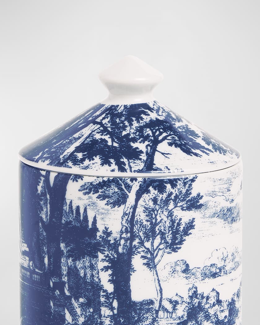 Scented Candle Small Blue & White/ Giardino Settecentesco