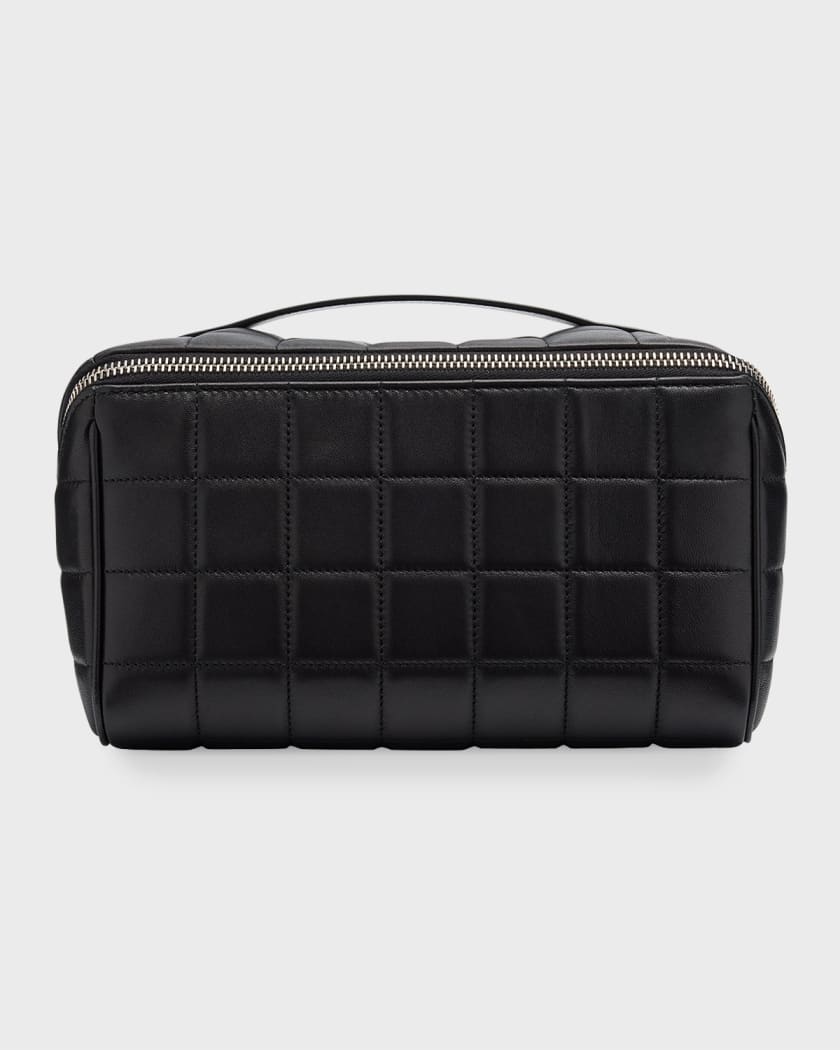 Saint Laurent Leather Toiletry Case - Black