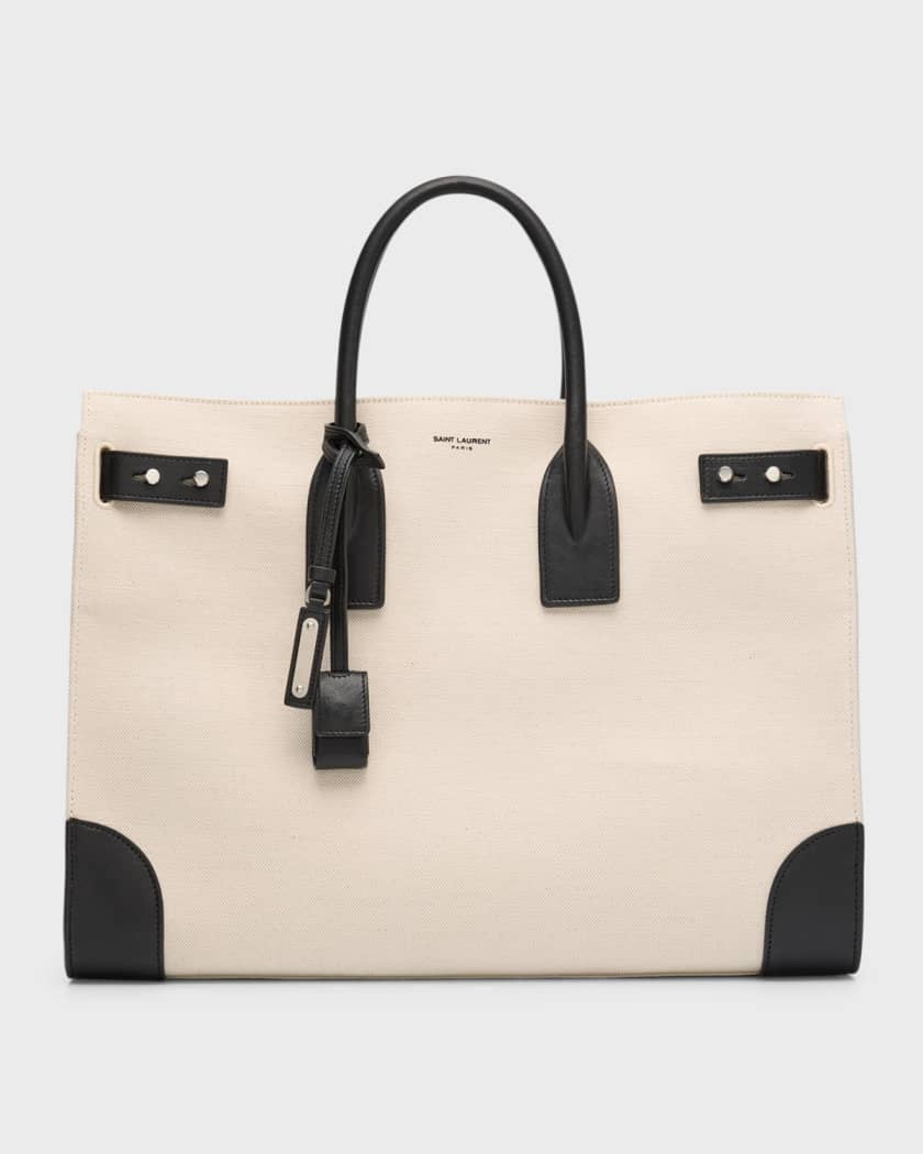 Saint laurent large top leather tote