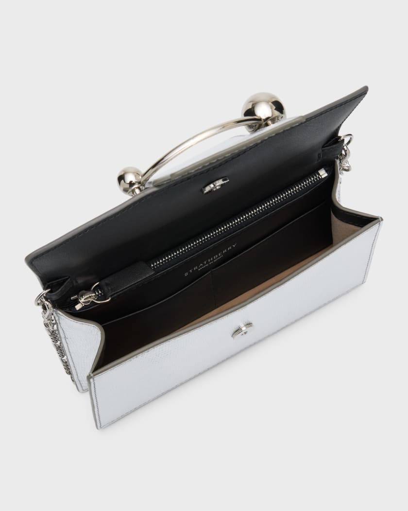 Crescent Silver Wallet Bag