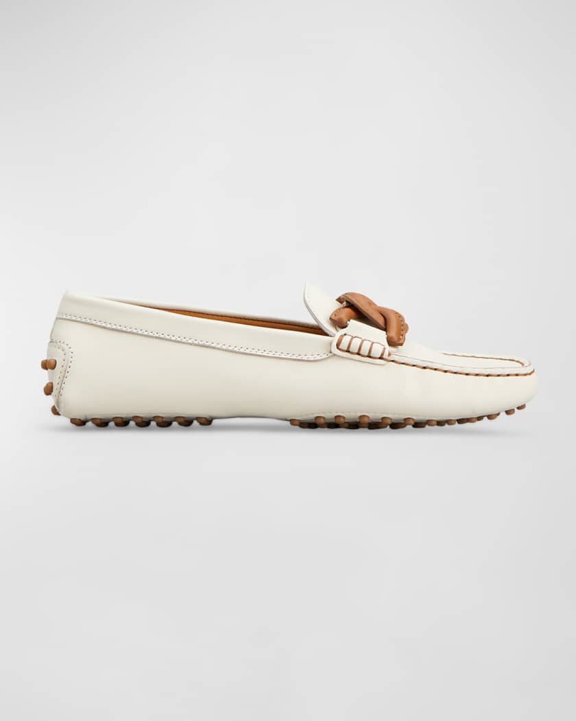 Gommini Bicolor Chain Driver Penny Loafers