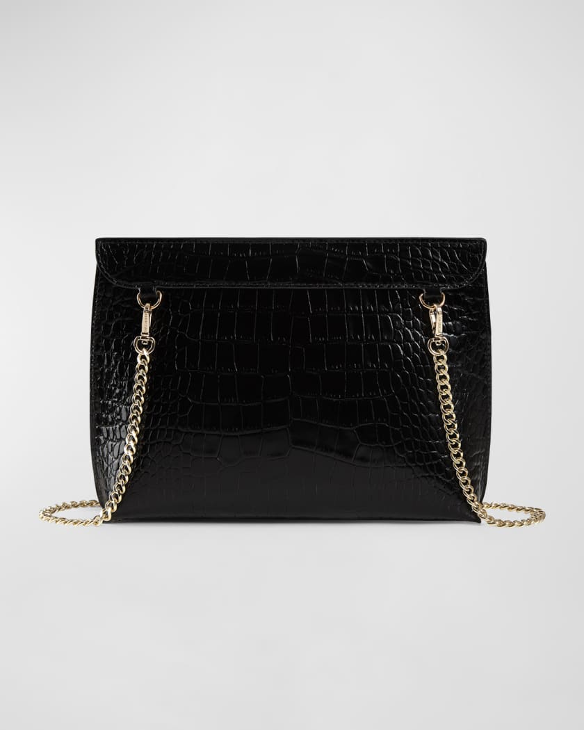 Strathberry Leather Stylist Clutch Bag in Black