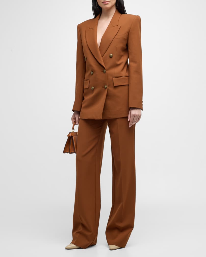 FRAME Double Breasted Slim Blazer Neiman Marcus