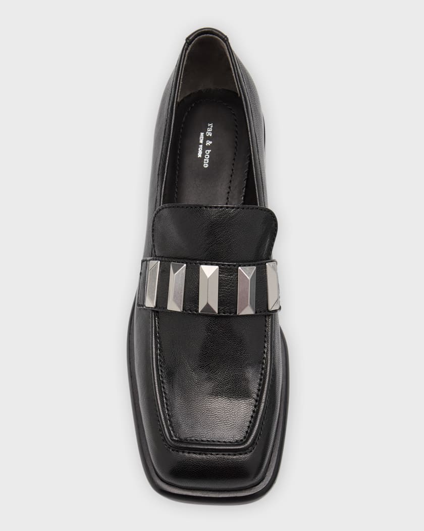 Maxwell Leather Stud Slip-On Loafers