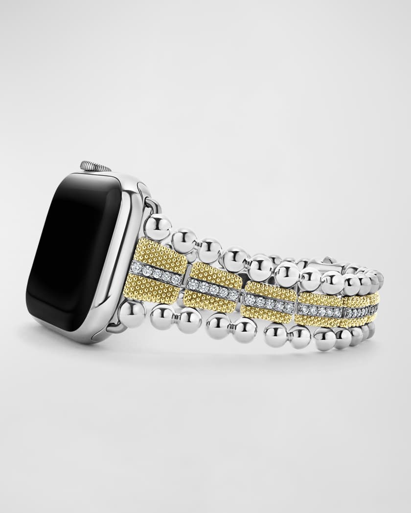 LAGOS Smart Caviar Sterling Silver and 18K Diamond Lux 42mm