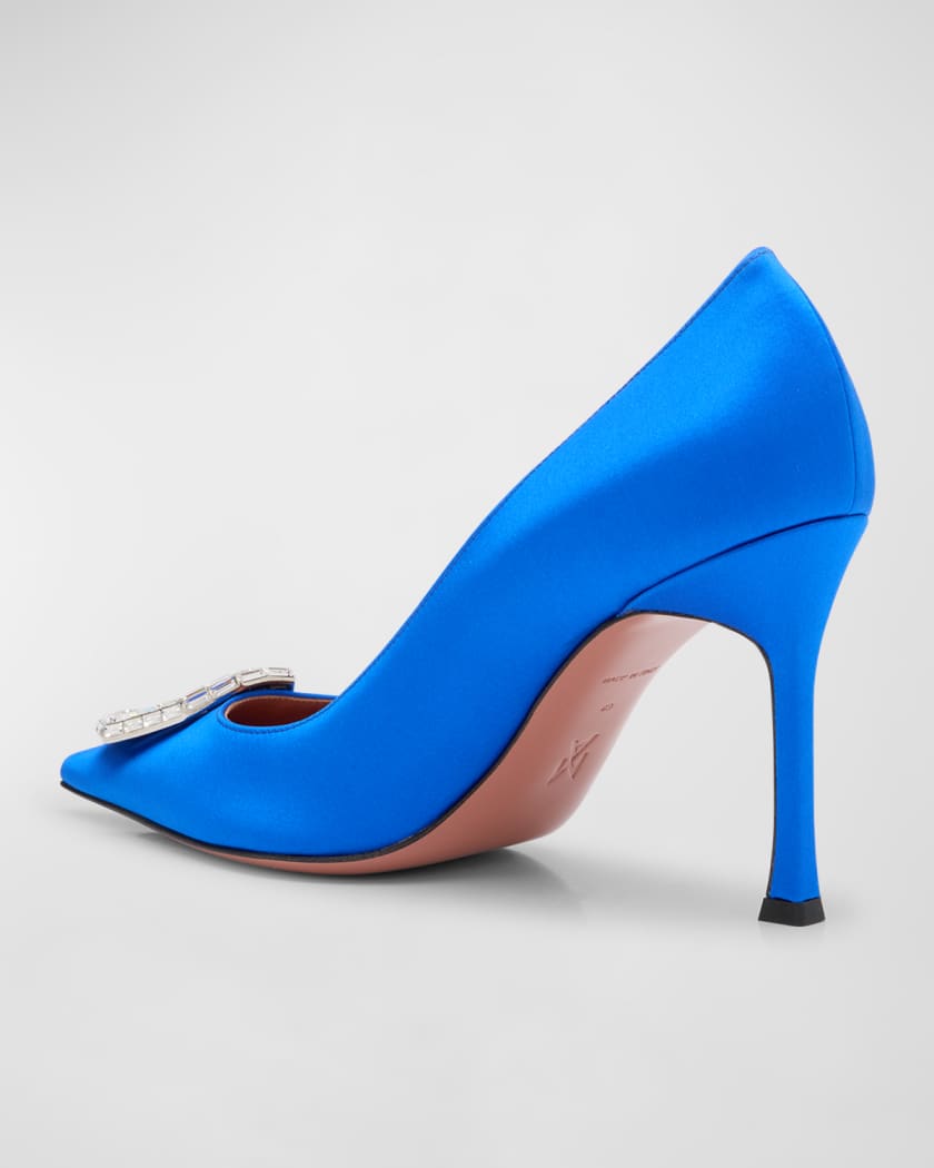 Camelia Silk Crystal Halter Pumps
