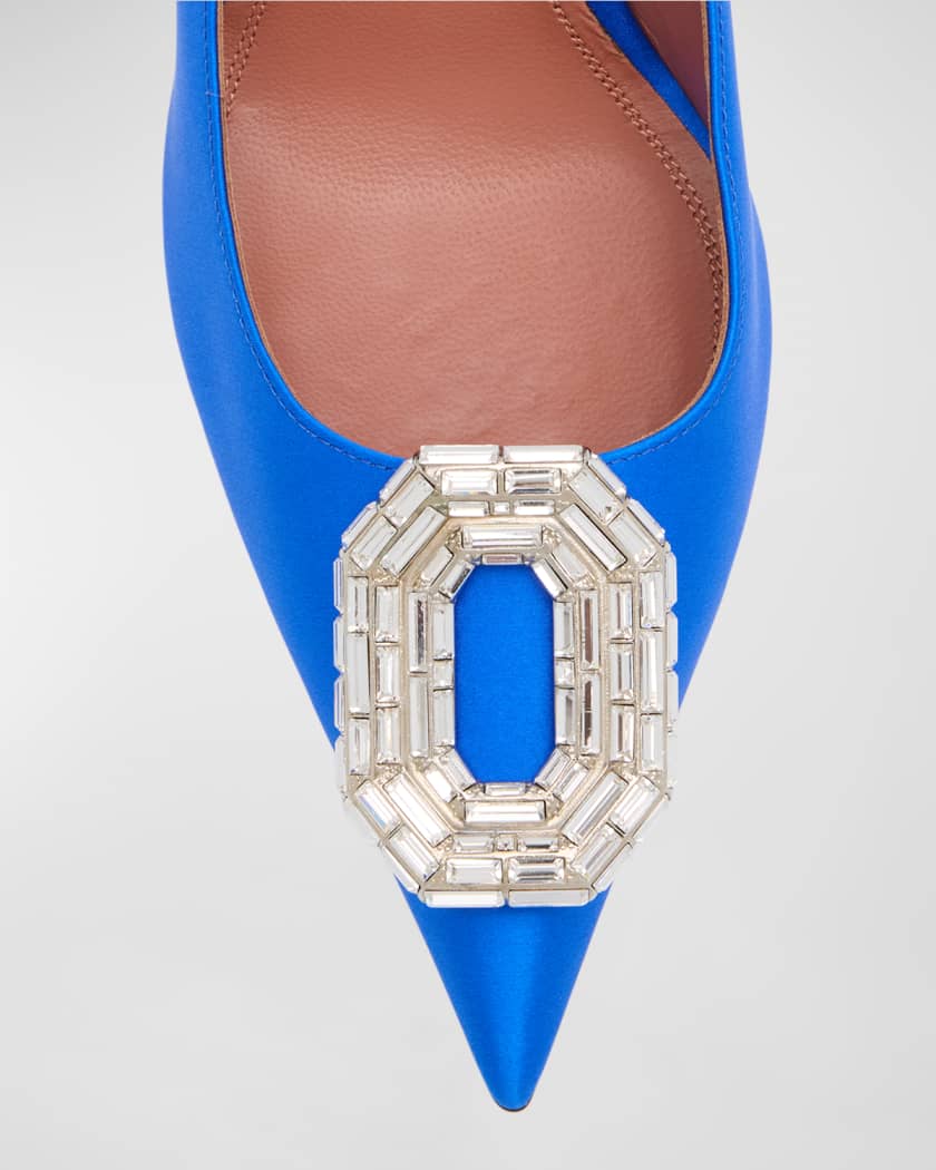 Camelia Silk Crystal Halter Pumps