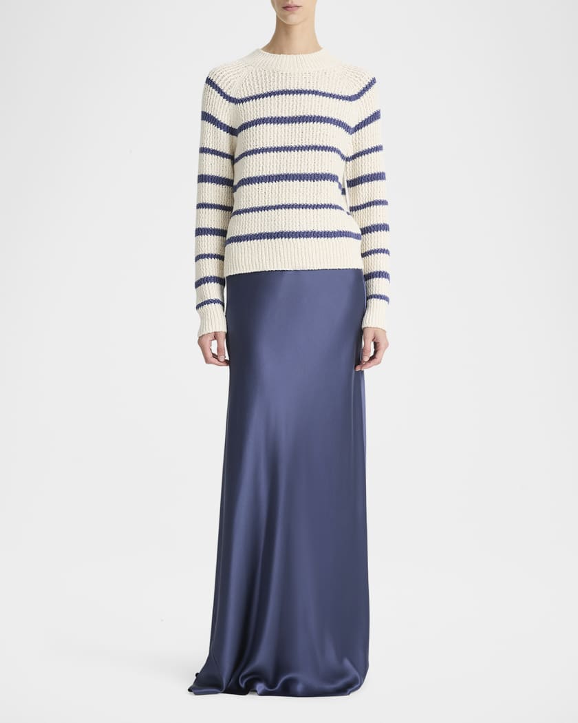 在庫処分 半額 Vince Neiman | Sweater Crewneck Raglan-Sleeve Stripe Ribbed トップス