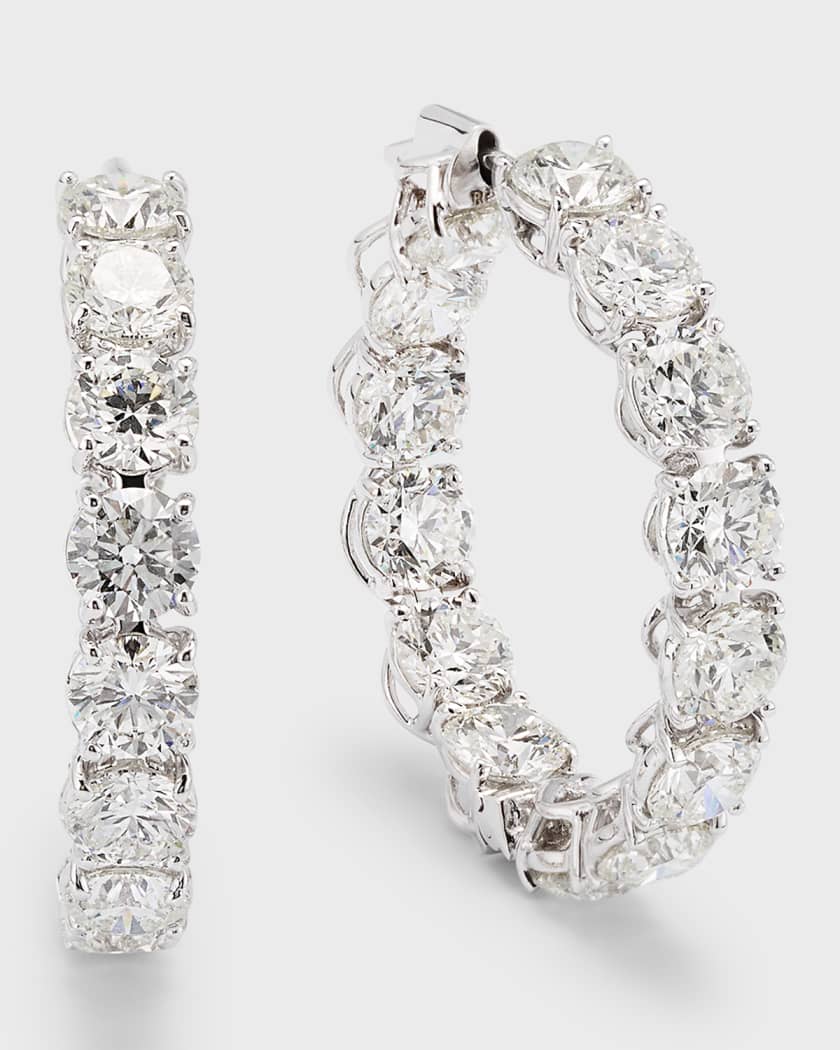 Roberto coin inside store out diamond hoops