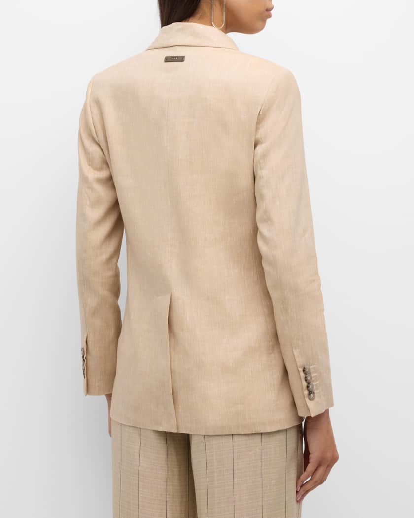 Peserico single-breast notched-lapel blazer - Neutrals