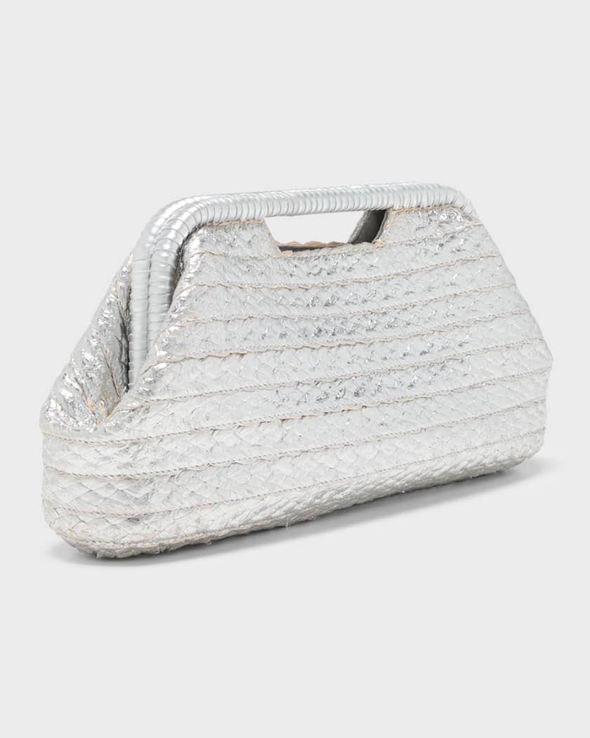 Large white clutch bag clearance