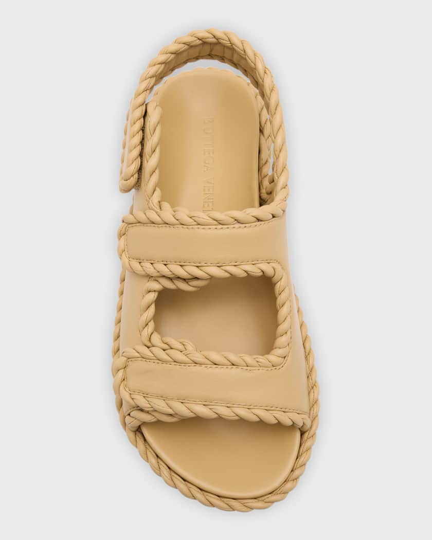 【関込・国内送】BOTTEGA VENETA Jack leather sandals Jack leather sandals in black - Bottega Veneta | Mytheresa